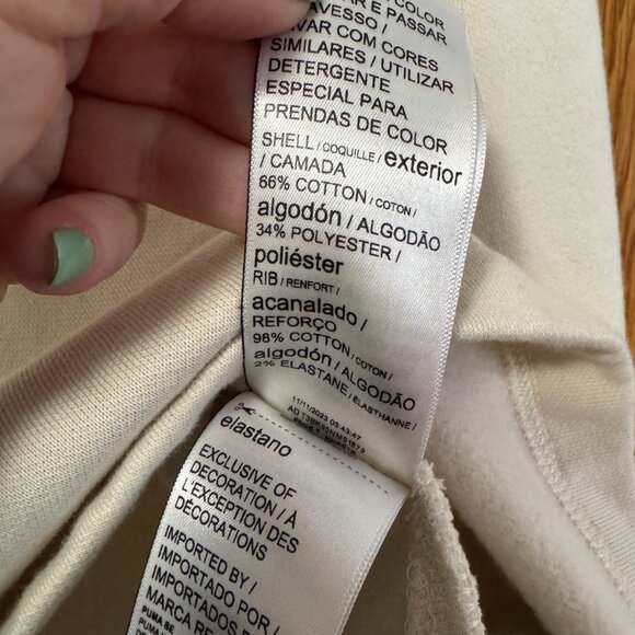 PUMA Women's Cream Colored Sweatshirt Size Medium Excellent Condition Soft - Picture 5 of 7